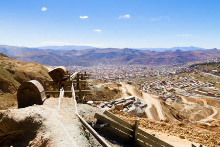 Potosi aerial view,Bolivia.Bolivian mining cityの写真素材