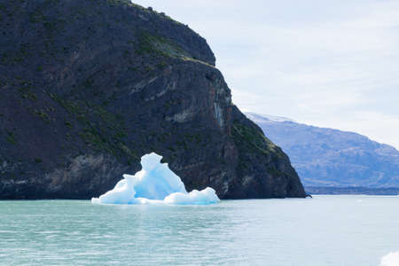 Icebergs floating on Argentino lake, Patagonia landscape, Argentina. Lago Argentino