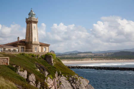 Aviles lighthouse view, Asturias, Spain. Spanish landmarkの写真素材