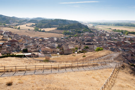 Langa de Duero town aerial view, Spain. Spanish landmarkの写真素材
