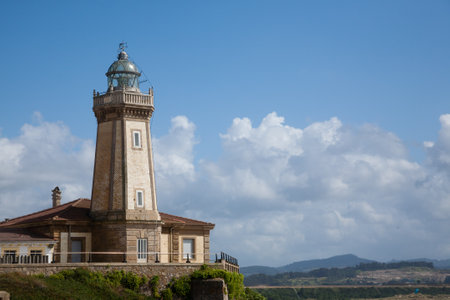 Aviles lighthouse view, Asturias, Spain. Spanish landmarkの写真素材