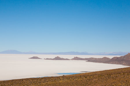 Salar de Uyuni, Bolivia. Largest salt flat in the world. Bolivian landscapeの写真素材