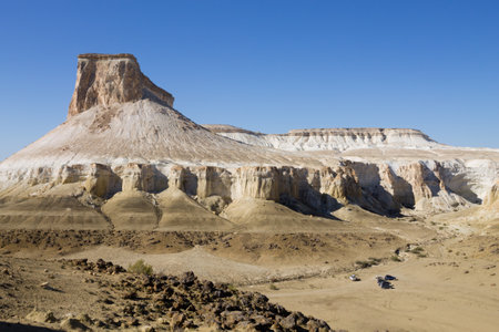 Stunning Mangystau landscape, Kazakhstan. Rock pinnacles view, Bozzhira valley. Central asia landmarkの写真素材