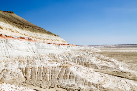 Baysary rock formation, Mangystau region, Kazakhstan. Central asia landmarkの写真素材
