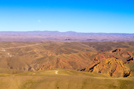 Bolivian mountains landscape,Bolivia.Andean plateau viewの写真素材