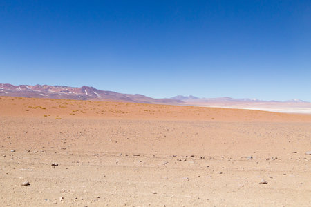 Bolivian lagoon landscape, Aguas Termales de Polques,Bolivia.の写真素材