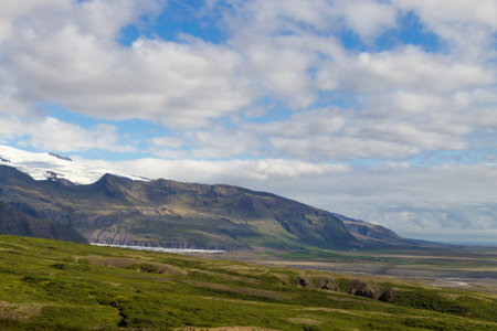 Skaftafell national park landscape, Iceland landmark. Icelandic panoramaの写真素材