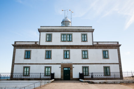 Cape Finisterre lighthouse exterior view, Galicia, Spain. Spanish landmarkの写真素材