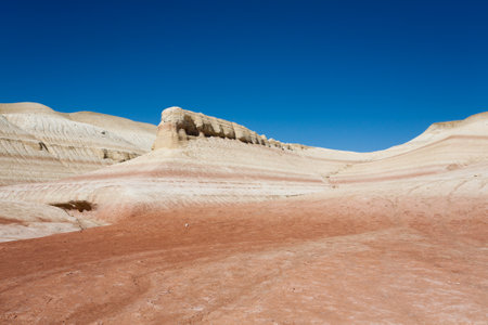 Mangystau desert landmark, Kyzylkup plateau, Kazakhstan. Central Asia landscapeの写真素材