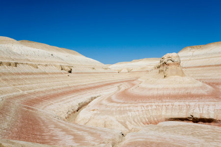 Mangystau desert landmark, Kyzylkup plateau, Kazakhstan. Central Asia landscapeの写真素材