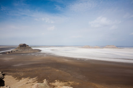 Karyn Zharyk depression view, Mangystau region, Kazakhstan. Central Asia landscapeの写真素材