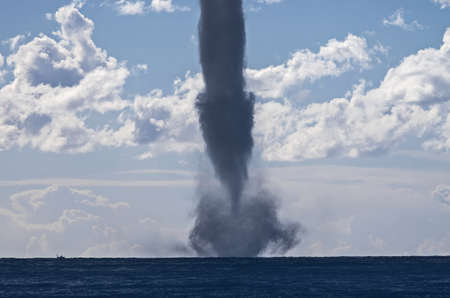Tornados over mediterranean sea in a sunny winter dayの写真素材