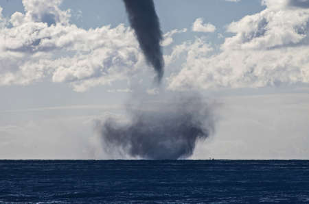 Tornados over mediterranean sea in a sunny winter dayの写真素材