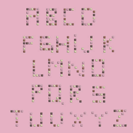 Illustration of chocolate font lettersの写真素材