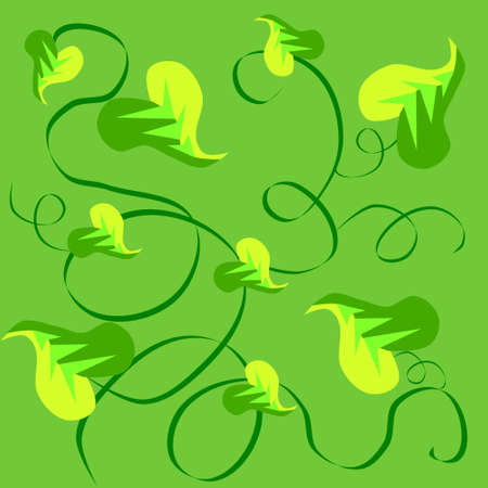 A pattern with heart-shaped leavesのイラスト素材