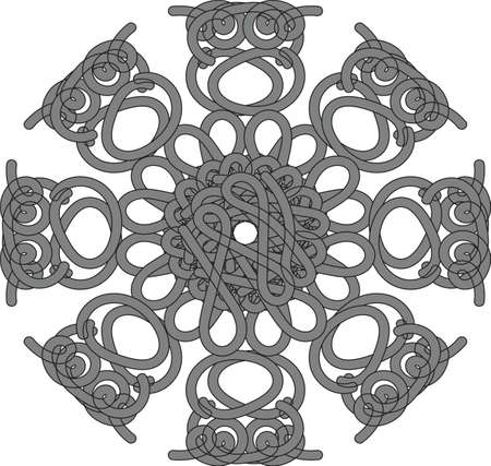 Beautiful vintage round pattern. Decorative retro banner isolated. Invitation, t-shirt print, wedding card, scrapbooking.のイラスト素材