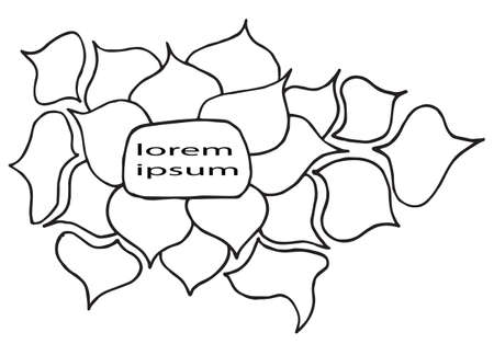 Abstract black line pattern with place for text. Vector illustration for graphic design, cards, posters, texture backgrounds, placards, banners, other decoration.のイラスト素材