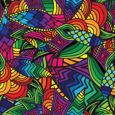 Abstract multicolor seamless. Colorful seamless vector pattern for banner, card, invitation, textile, fabric, wrapping paper.のイラスト素材