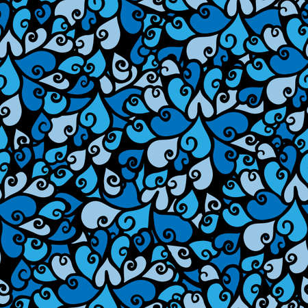 Blue abstract seamless pattern. Vector pattern for banner, card, invitation, textile, fabric, wrapping paper.のイラスト素材