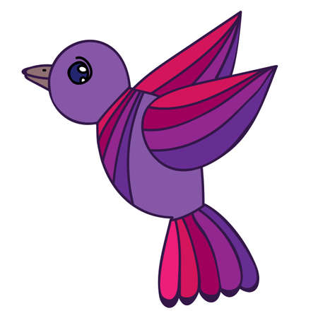 Colorful illustration bird isolated on the white background. Vector bird for card, invitation, posters, texture backgrounds, placards, banners.のイラスト素材