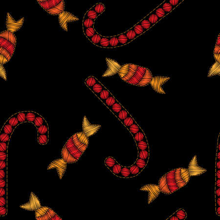 Christmas candy pattern.のイラスト素材