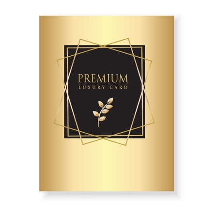 Luxury golden template invitation, cards and other design. Luxury gold card design with marble blur texture.のイラスト素材