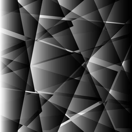 Polygonal black shapes background, low poly triangles mosaic. Black abstract backdrop, design wallpaper.のイラスト素材
