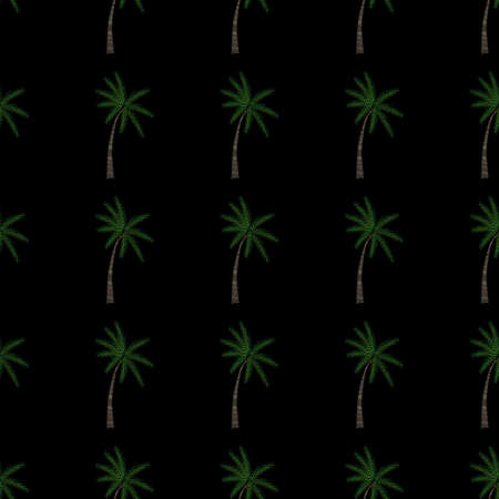 Little boat embroidery stitches imitation on black background. Embroidery vector illustration with ship.のイラスト素材