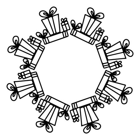 Circular abstract picture. Vector round pattern for coloring page, tablecloth, sticker.のイラスト素材