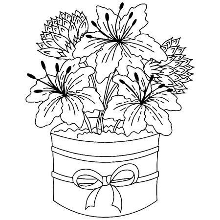 Vector beautiful flower for coloring book or page. isolated flowerのイラスト素材