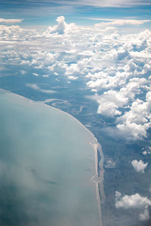 Airplane fly above Sabah - Travel Conceptの写真素材