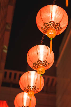 Chinese lanterns during new year festivalの写真素材