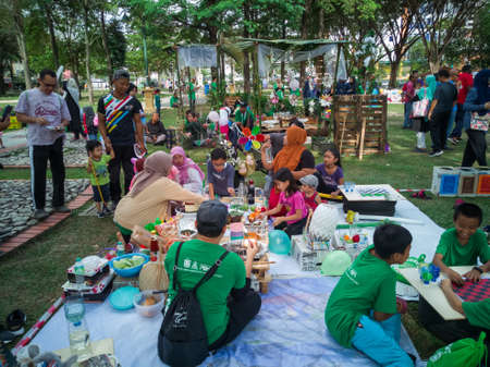 Selangor, Malaysia - Dec 8, 2019 : Event showcasing the recycled items and ideas to follow by the Majlis Perbandaran Kajang. Caring for the environment.のeditorial素材