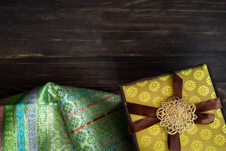 Hari Raya or Eid background with Malay Muslim traditional culture design.の写真素材