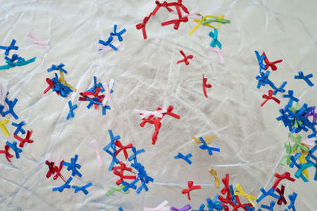 Multi-colored ribbons. Bright and colorful. party back ground. congratulations. Fun in the party....