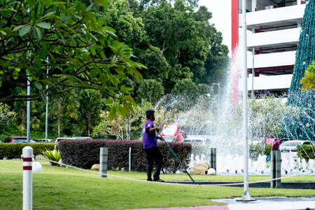 Port Dickson, Malaysia - December 19, 2020: View at the garden in Lexis Hibiscus Resort Port Dickson.のeditorial素材
