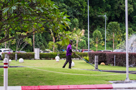 Port Dickson, Malaysia - December 19, 2020: View at the garden in Lexis Hibiscus Resort Port Dickson.のeditorial素材