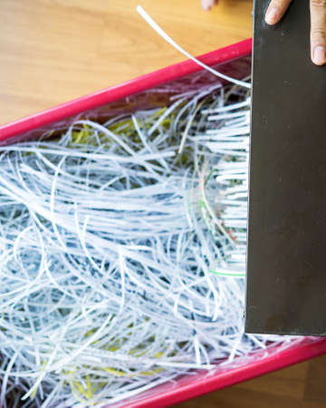 Shredding documents for securityの写真素材