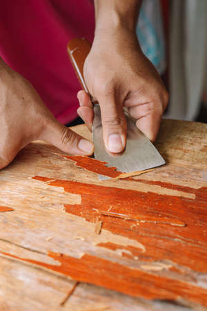 old table scraper spokeshave scapele exotic hardwood sawdust board chip shavings
