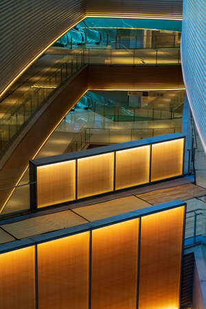 modern department store shopping mall, shopping center, commercial and marketing conceptのeditorial素材