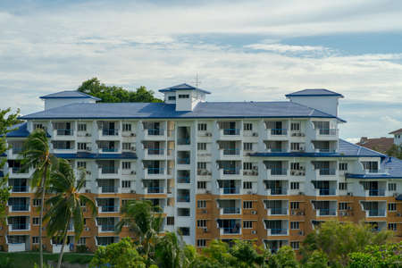 Port Dickson, Malaysia - Nov 18, 2021 Abandoned apartment during low season.