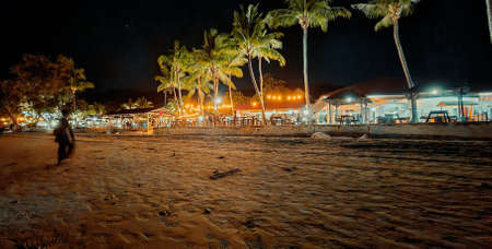 NIght light by the beach.