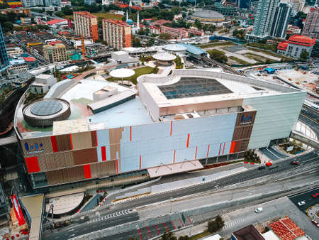 Kuala Lumpur, Malaysia - Sept 8, 2021: Lalaport mall drone view.のeditorial素材