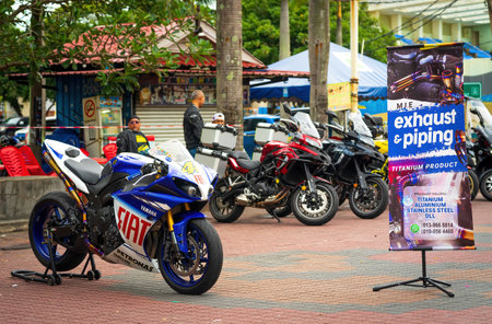 Terengganu, Malaysia - June 26, 2022 : Motorcycle on display at the Bike Week event.のeditorial素材