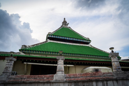 the historic Kampung Kling mosque built in 1748 in the city of Malacca Malaysia.の写真素材