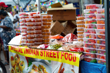 Special Indian assorted sweets or mithai for sale during Deepavali or Diwali festival at the market.のeditorial素材