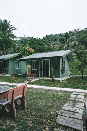 Perak, Malaysia - Aug 12, 2022 Riverbug, the jungle resort in Gopeng.のeditorial素材