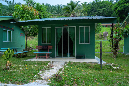 Perak, Malaysia - Aug 12, 2022 Riverbug, the jungle resort in Gopeng.のeditorial素材