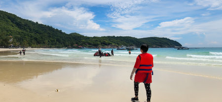 Redang, Malaysia - May 10, 2022 Beach scene in a sunny day.のeditorial素材