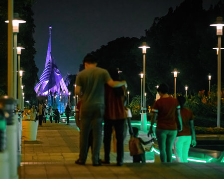 Putrajaya, Malaysia - July 18, 2022 Taman Putra Perdana Putrajaya is one of the park in administration city of Putrajaya attracts locals and tourists for daily exercise or sightseeingのeditorial素材